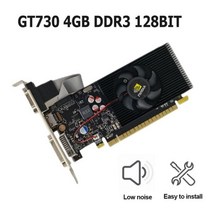Graphics Cards 비디오 카드 GT210 512M DDR3 64 비트 컴퓨터 HDMI 호환 VGA DVI 올인원 데스크탑 그래픽, 02 GT730 4GB DDR3