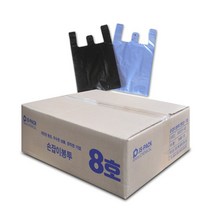 손잡이봉투 8호(황대) 700장 43(60)x72cm (검정/청유백), 검정색