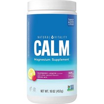 Natur Vitity 내추럴 캄 마그네슘라즈베리 레몬16oz213103, 16 Ounce (Pack of 1), Raspberry Lemon