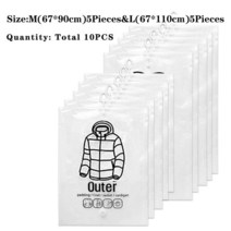 공간 절약형 진공 밀봉 저장 정리 수납 가방 홈 옷장 더스트 커버 압축 백, 08 5pcs M and 5pcs L