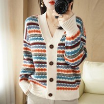 코발트블루 파란 부드러운 스웨터 니트 두꺼운 카디건 올 매치 컬러 대조 여유로운 바람 보터밍 용 가을 겨울