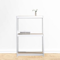 앵글선반 철제 창고 다용도실선반 3단 300 x 300 x 900, 블랙, 12mm 강화 MDF 보드