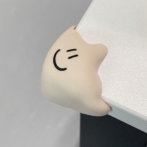 푸딩 코너 보호대 1P 모서리 귀여운 캐릭터 충돌 충격 보호 방지 용품 가구 책상 테이블 안전 쿠션 어린이, 아이보리