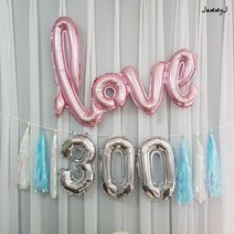 재미제이 심플 기념일 태슬풍선세트 백일 이백일 삼백일 홈스냅 셀프촬영, 1set, 03.쿨실버_800