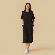 [JAJU/자주] 여 BETTER 코튼 올데이 반팔 원피스_블랙