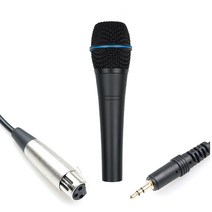 MP464S Coms 스테레오 3.5mm 3극 다이나믹 유선 마이크 앰프 기능 블랙