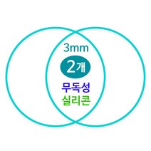 [바른식판]식판뚜껑 무독성 실리콘 고무 패킹, 2개, 식판패킹 민트 3mm