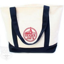 트레이더 조스 TRADER JOES REUSABLE COTTON TOTE BAG BR-719