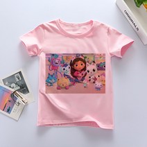 개비의 매직하우스 인형 탑스 캐미솔 보그 귀여운 카와이 소녀 만화 티셔츠 개비 여름, 06 7T, 11 32100-pink
