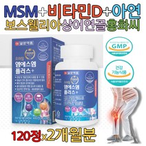 MSM 엠에스엠 비타민D 아연 녹색입홍합 골다공증 영양제 홍합관절 관절쌩쌩 무릅 뼈 관절 연골 건강기능식품