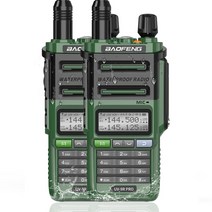 워키토키 무전기 2PCS 워키 토키 방수 Baofeng UV-9R 플러스 10W 휴대용 CB 햄 라디오 송수신기 VHF UHF 양, 12 Green 9R Pro
