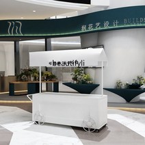 플리마켓 행사 이동식 접이식 판매 진열대 플로트 스톨 트롤리 디스플레이 랙 식품 다이닝 카트 야시장, 한개옵션1, 03 White 200.60.200