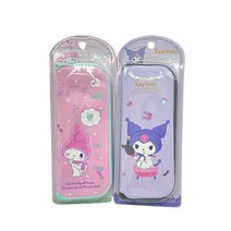 산리오 캐릭터즈 귀여운 지퍼형 수저케이스 2P 세트, 혼합색상