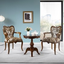 SL겔러리 마호가니원목 러브테이블 2인용 테이블의자세트, 아담