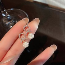 와드팩토리 실버 바늘 진주 귀걸이