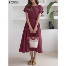 ZANZEA 여름 여성 a라인 정장 원피스