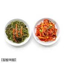 [집밥처럼 미역줄기볶음+도라지오이무침 2종세트] 당일조리로 유통기한이 넉넉하고 꼼꼼한 포장 간편한 상차림 엄마 손맛 가정식 수제 밑반찬, 도라지오이무침150g+미역줄기볶음130g, 1세트