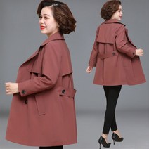중년여성 봄 가을 트렌치 코트 오버핏 캐주얼 자켓 점퍼 빅사이즈 엄마옷 마담옷S220830448