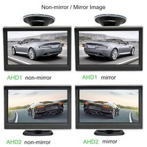 차량용모니터 후석 보조 차량 모니터 미니 소형 DIYKIT-자동차 후방 모니터 1024x600 5 인치 IPS AHD 주차 백업 흡입 컵 및 브래킷 포함 MPV SUV