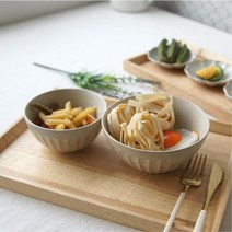 4인가족 연한 베이지톤 공기대접 8P세트 집들이선물 도자기그릇 파스타집 다이어트공기 밥공기 성인밥공기