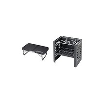캡틴 스태그 CAPTAIN STAG 테이블 FD 핸드 테이블 47 × 30cm 카마도 스마트 그릴 B6형 수납 가능 블랙 UC546 & Amazon.co.jp 바베큐 스토브 모닥불대 1대 2역할 접이식 카마도 스마트 그릴 B6형 가방 포함 3단계 조절 가능 블랙