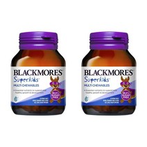 블랙모어스 Blackmores Multivitamin 슈퍼키즈 멀티비타민 츄어블 60정, 2팩