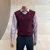 인디안 울혼방 브이넥 니트 조끼 무지 솔리드 베스트 MIEBVYF8411 15