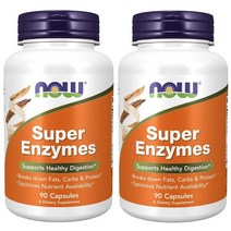 나우푸드 Now Foods Super Enzymes 슈퍼 효소 캡슐 90개입, 2개묶음(5%할인), 1개