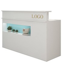 안내 데스크 인포 메이션 미용실 식당 계산대 카운터, 파란색 조명  80x50x100cm