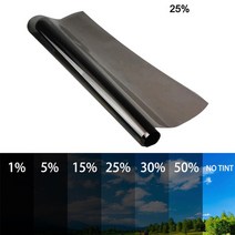 비닐피복기 유니버설 50cm x 블랙 자동차 윈도우 틴트 필름 롤 홈 유리 틴팅 스티커 태양 자외선 보호 커튼, 03 25 Transmittance