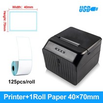 감열 스티커 프린터 자체 접착 미니 라벨 메이커 기계 라벨링 블루투스 20-50mm 용지 안드로이드 IOS, USB 추가 40x70 롤, 영국 플러그