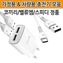 스피디 코끼리 충전기 케이블 차량용 급속 고속 판촉 코끼리 모비코디, B10 밸류엠 C타입 1.2M 케이블 (화이트2세트)