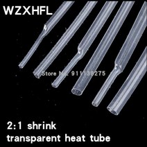 5 메터/몫 2:1 투명 열 수축 튜브 1mm ~ 8mm 폴리올레핀 와이어 케이블 전자 부품 절연 슬리브, 4mm