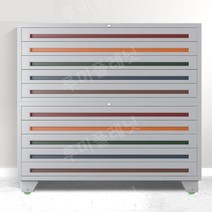 도면보관함 엔지니어링 서랍장 도면함 사무실 대형 종이 파일 2단셕션 정리함, 1.2mm, 1호 레드 2단섹션  캐비닛_열쇠형