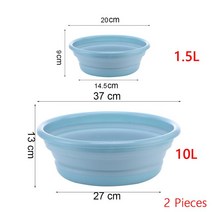 접는 분지 휴대용 세면대 접을 수있는 세탁 욕조 여행 캠핑 피크닉 청소 도구 욕실 주방 악세사리, 10 1.5L 10L Blue