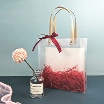 투명선물백 웨딩 돌잔치 답례품 여자 남자친구 연인 고급 생일 발렌타인 화이트 빼빼로 장미데이 100일기념 1주년 쥬얼리샵 매장 성인의날 결혼 기념일 15X15X17 골드 1P