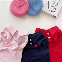 코코스튜디오 고양이 강아지옷 데일리 푸들 카라 나시, 코코 푸들 카라 나시/네이비