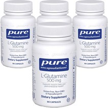 퓨어인캡슐레이션 L-글루타민 500mg 캡슐, 90개입, 4개