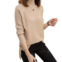 러블로어 베니 반하이넥 골지 긴팔니트