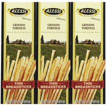 알레시 그리시니 토리네시 씬 브레드스틱 3oz(85g) 3팩 Alessi Grissini Torinesi Thin Breadsticks, 1개, 85g