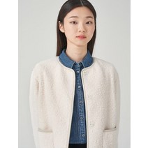 BEANPOLE LADIES 폴리 부클 카디건형 점퍼 - 아이보리