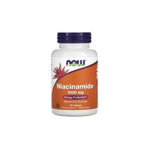 나우푸드 Niacinamide 나이아신아마이드 니아신1 000 mg 90 Tablets Vitamin B-3 stearic acid 스테아르산 sunflower lecithin, 90개입/1000mg/1정