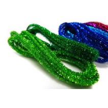 반짝이모루-3m/철사든반짝이줄/, 녹색