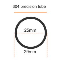 304 스테인리스강 정밀 파이프 내부 외부 광택 외경 29mm 내경 25mm 공차 0.05mm, 01 29x2mm_02 300mm