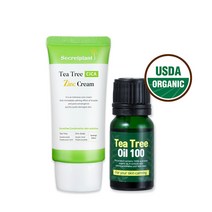 시크릿플랜트 티트리 오일 + 시카 징크 크림(티트리 흔적 케어 세트), 티트리 오일+시카 징크 크림