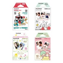 인스탁스 미니 리플레이 필름 케이스 후지필름 디즈니 앰프 산리오 세트 미키 앰프 친구 + 곰돌이 푸 + 키티 + 키키 앰프 라라, 상세페이지 참조