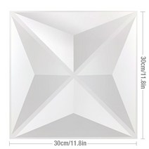 집 벽 혁신 기하학 3d 벽 패널 비 자체 접착 3d 벽 스티커 아트 세라믹 타일 벽지 룸 욕실 천장, 매트 화이트 - 1개, v