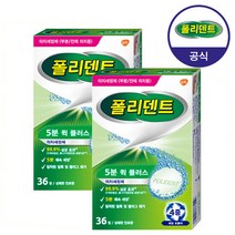 폴리덴트 5분 퀵 의치 세정제 36정x2박스, 단품
