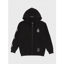 VOLCOM DEADLY 스톤 컴포트핏 후드 집업 블랙