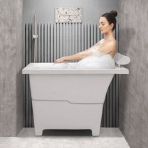 바스코리아 맥스 인조대리석 이동식 욕조 | 920 1000 프리스탠딩 반신욕조, 1개, 920 x 550 x 680